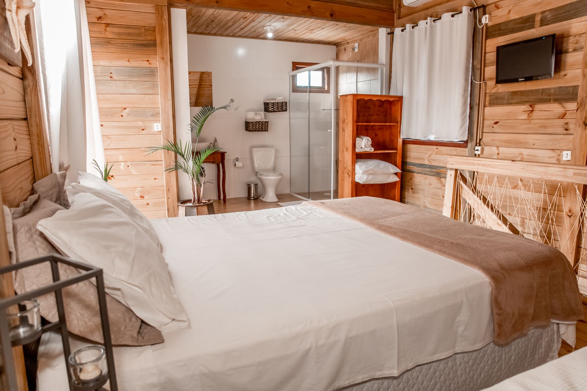 room with bathroom